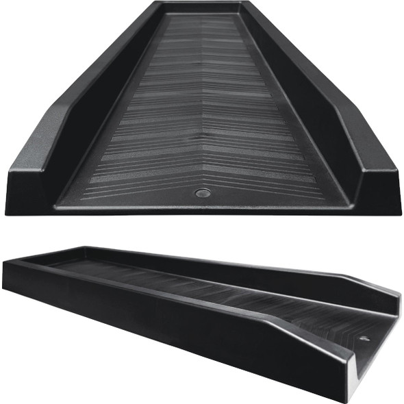 Master Mark 11 In. W. x 2.25 In. H. x 24 In. L. Black Chevron Splash Block 30412