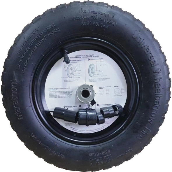 Marathon Universal Fit Wheelbarrow Tire with Flat Free Tire Sealant 20265-S 752243