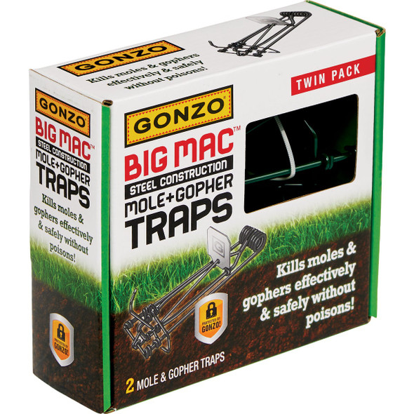 Gonzo Big Mac Steel Wire Mechanical Gopher Trap (2-Pack) 5000