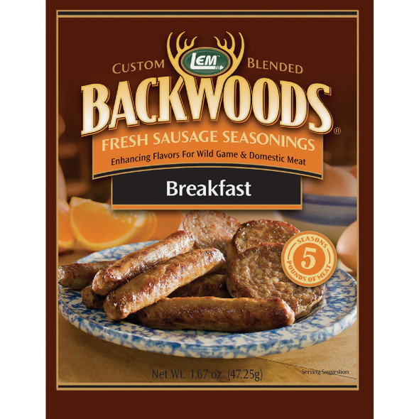 LEM Backwoods 1.67 Oz. Breakfast Sausage Seasoning 9002 LEM Backwoods 1.67 Oz. Breakfast Sausage Seasoning 9002