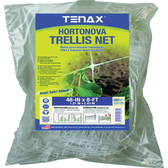 Tenax Hortanova 48 In. x 8 Ft. Polypropylene Trellis Netting 2A150057 Tenax Hortanova 48 In. x 8 Ft. Polypropylene Trellis Netting 2A150057