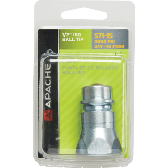Apache 1-2 In. Steel ISO 16 FORB Male Tip Plug 39041070 746394