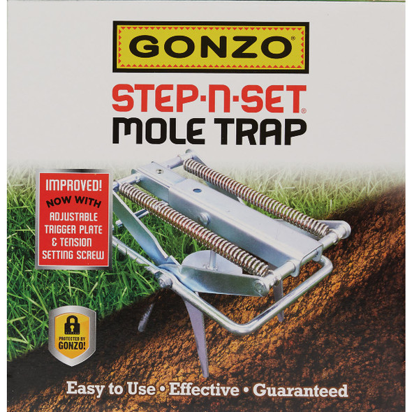 Gonzo Step-N-Set Steel Trigger Plate Mole Trap