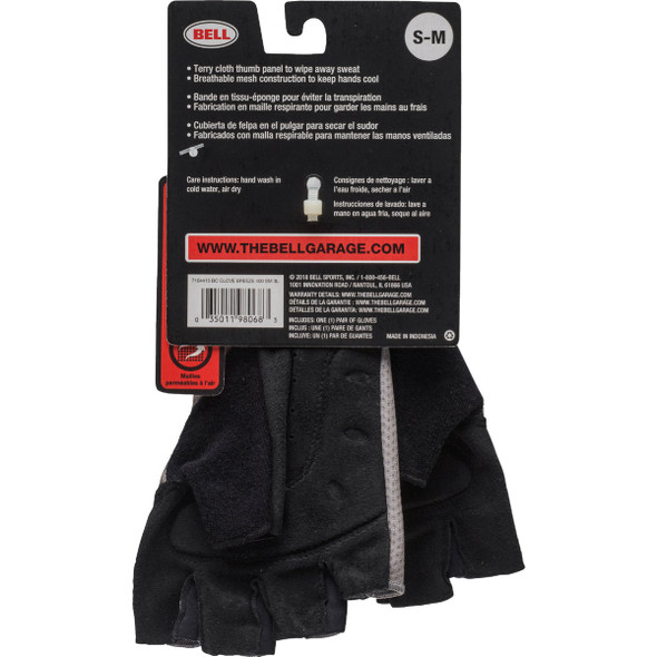 Bell Breeze 400 Black Suede Cycling Gloves, L-XL 7104416 717936