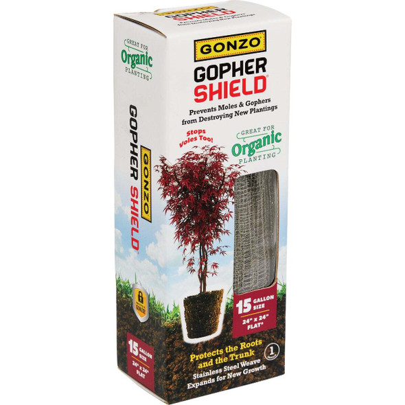 Gonzo Gopher Shield 15 Gal. Stainless Steel Weave Plant Protector 5009