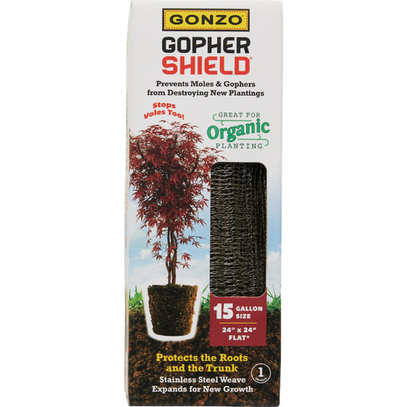 Gonzo Gopher Shield 15 Gal. Stainless Steel Weave Plant Protector 5009 732615
