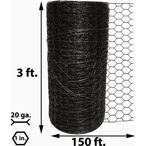 Acorn International 1"x36"x150' Pltry Net PNVC136150 725384
