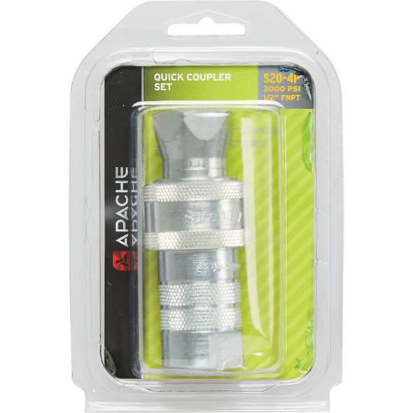Apache 1/2 In. FNPT Body Coupler Set (Poppet) Apache 1/2 In. FNPT Body Coupler Set (Poppet)