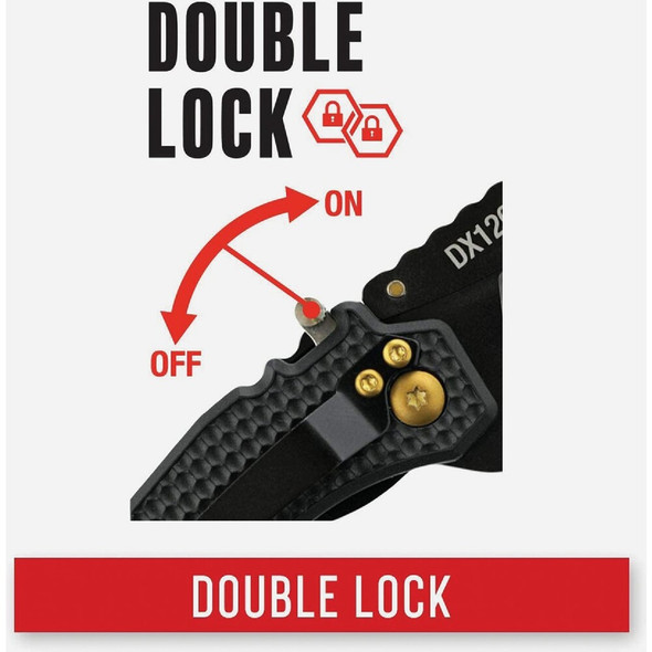 Coast DX126 Double Lock Pro 1-1-4 In. Razor Folding Knife 30369 708886