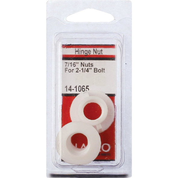 Lasco 7-16" White Plastic Toilet Seat Bolt, Includes Nuts and Washers 14-1065 402253