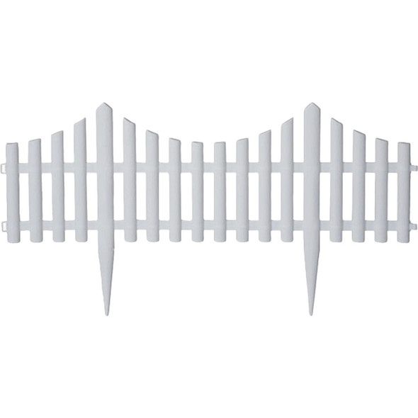 Emsco Group 24 In. W. x 13 In. H. White Plastic Picket Fence 2140