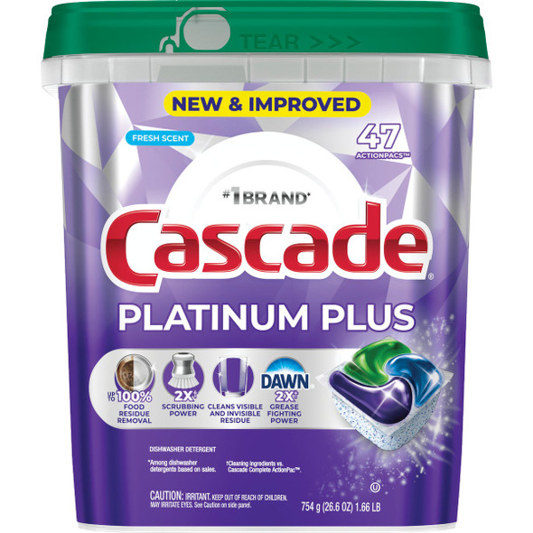 Cascade Platinum Plus Action Pacs Dishwasher Detergent (47-Count) 30772157893