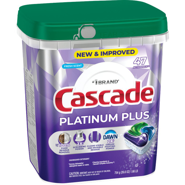 Cascade Platinum Plus Action Pacs Dishwasher Detergent (47-Ct.)