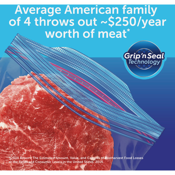 Ziploc Qt. Freezer Bag (38-Count)