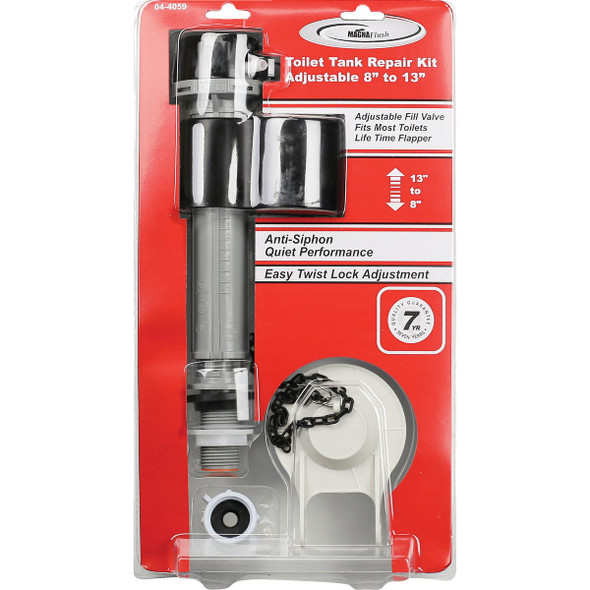 Lasco Magnus 8 In.-13 In. Adjustable Plastic Ballcock Kit  04-4059 402175
