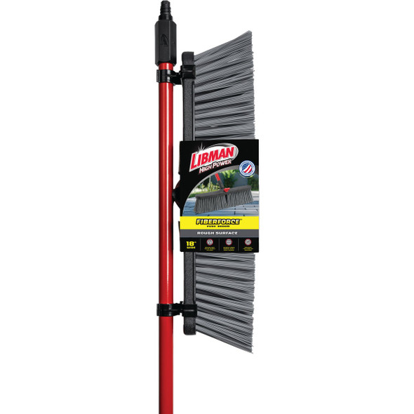 Libman 18 In. x 64 In. Steel Handle Rough Surface Push Broom 878 648178