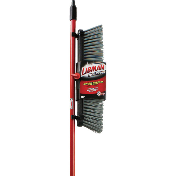 Libman 18 In. x 64 In. Steel Handle Rough Surface Push Broom