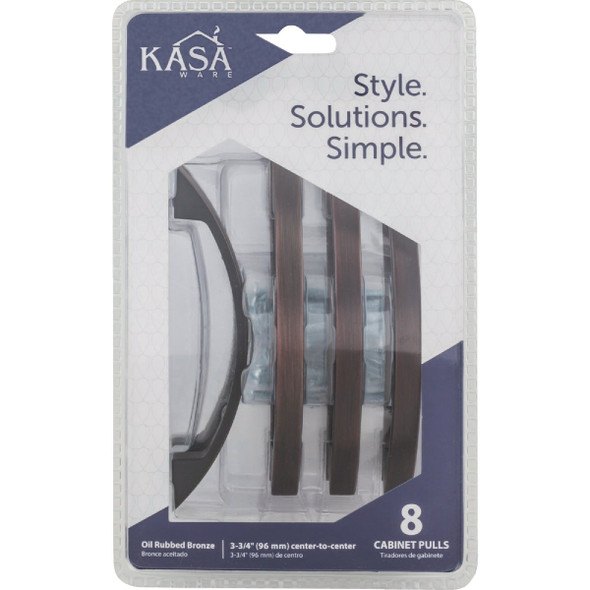 KasaWare 4-7-8 In. Overall Length Oil Rubbed Bronze Contemporary Pull (8-Pack) K83796BORB-8 209142