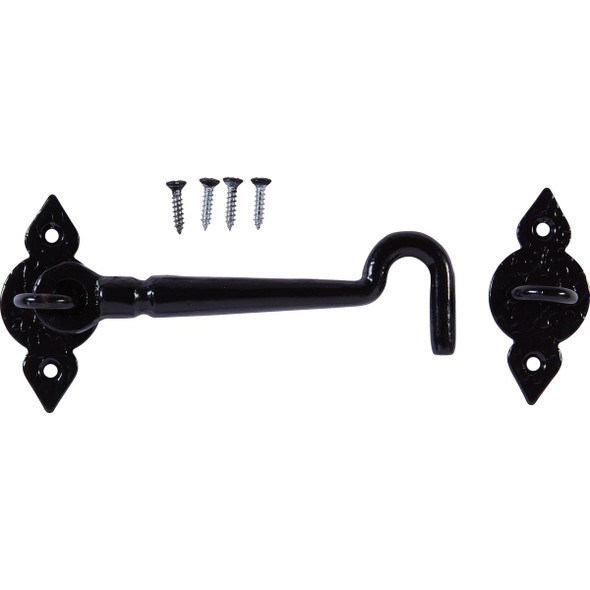 National Hardware 6 In. Spear Black Gate Hook N100-054
