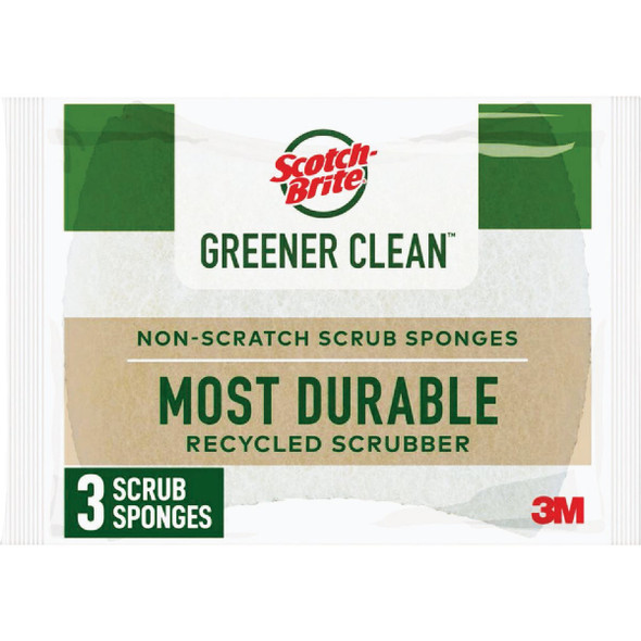 Scotch-Brite Greener Clean Non-Scratch Scrub Sponge (3-Pack) 97033-UG