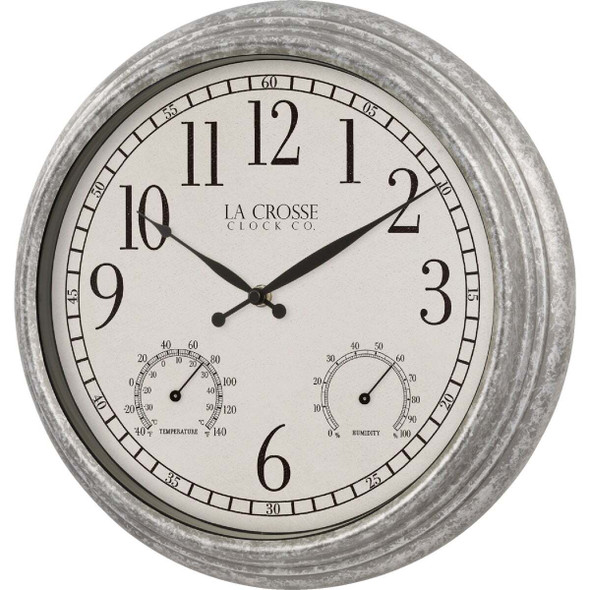 La Crosse Clock Co. 14" In/Out Wall Clock 433-3236