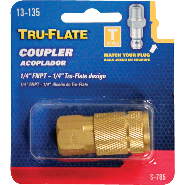 Tru-Flate Series Push-to-Connect 1-4 In. FNPT Coupler 13-135 589381
