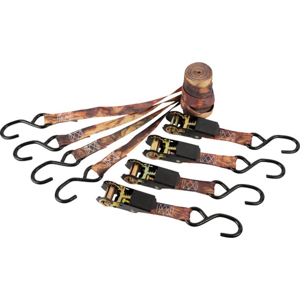 Erickson 1 In. x 10 Ft. Ratchet Tie Down Straps, Camouflage (4-Pack) 01419