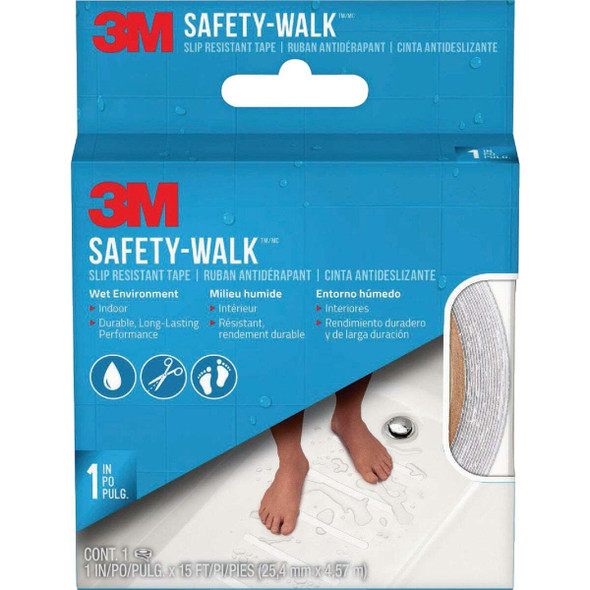 3M Safety-Walk Slip Resistant Tape, 1 In. x 15 Ft., White 280W-R1X180