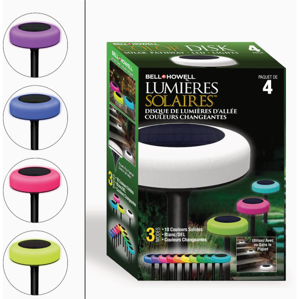 Bell+Howell Color Changing Disk Lights (4-Pack) 8540 617703