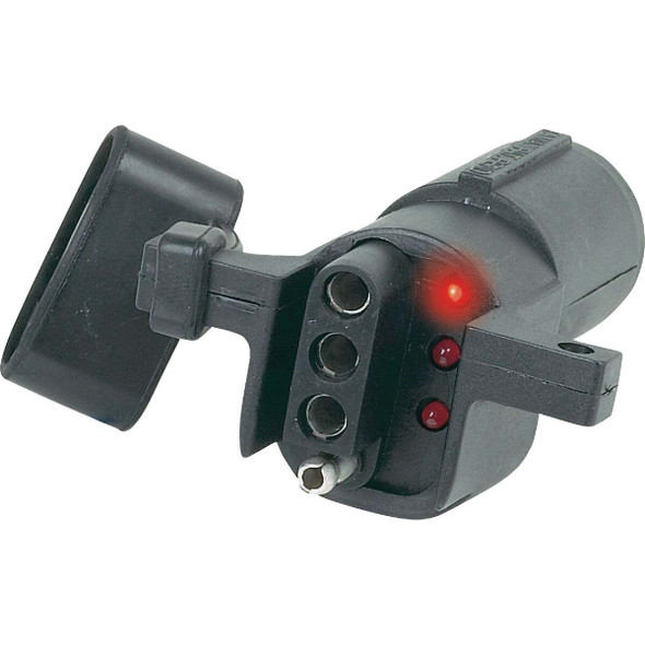 Hopkins Towing Solutions 6-Round to 4-Flat LED Test Adapter 47325