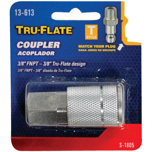Tru-Flate Series Push-to-Connect 3-8 In. FNPT Coupler 13-613 570125