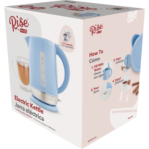 Rise By Dash 1.7 Ltr. Blue Sky Electric Kettle Rise By Dash 1.7 Ltr. Blue Sky Electric Kettle