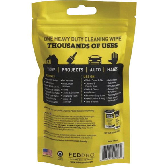 Tub O' Towels Heavy Duty Cleaning Wipes - Singles Pouch (6-Count) TW01-6 606202
