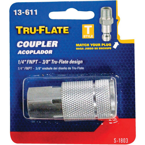 Tru-Flate Series Push-to-Connect 1-4 In. FNPT Coupler 13-611 570090