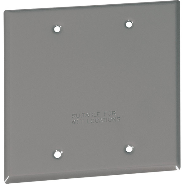 Southwire Double Gang Gray Weatherproof Blank Cover WC2B-UPC