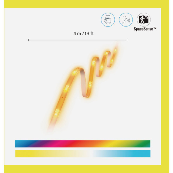 Wiz 13 Ft. L. 12.7W Smart Light Strip 604405 565962