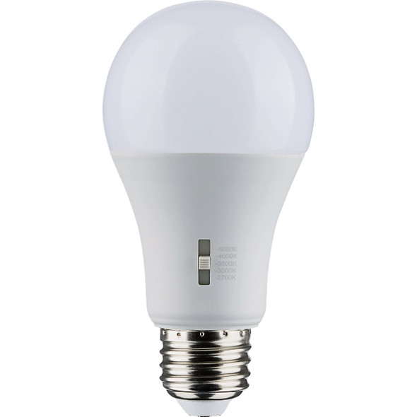 Satco 60W Equivalent 5CCT-Selectable A19 Dimmable Traditional LED Light Bulb
