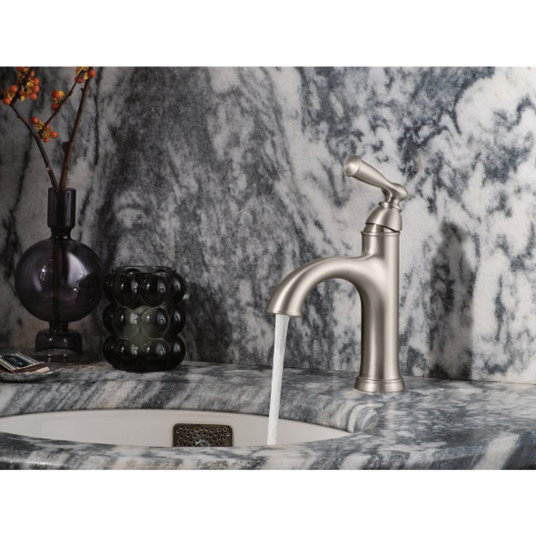 Moen Banbury 1-Handle Lever Centerset Bathroom Faucet, Spot Resist Brushed Nickel Moen Banbury 1-Handle Lever Centerset Bathroom Faucet, Spot Resist Brushed Nickel