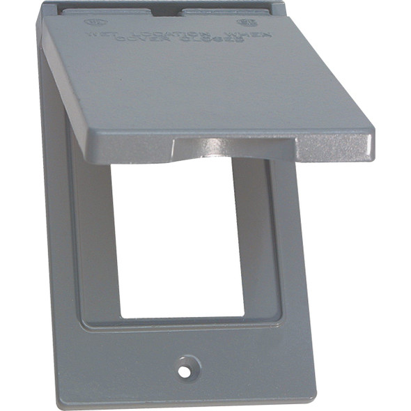 Southwire Single Gang Vertical Gray Weatherproof GFCI Cover WCV1GFI-UPC