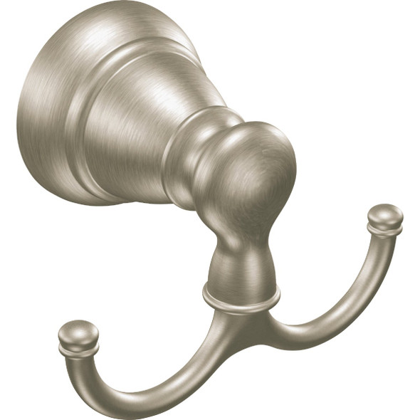 Moen Banbury Double Robe Hook, Brushed Nickel Y2603BN