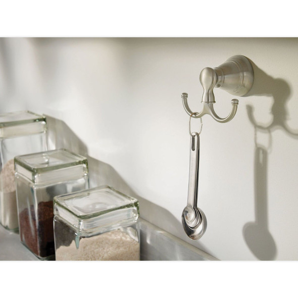 Moen Banbury Double Robe Hook, Brushed Nickel Y2603BN 447900