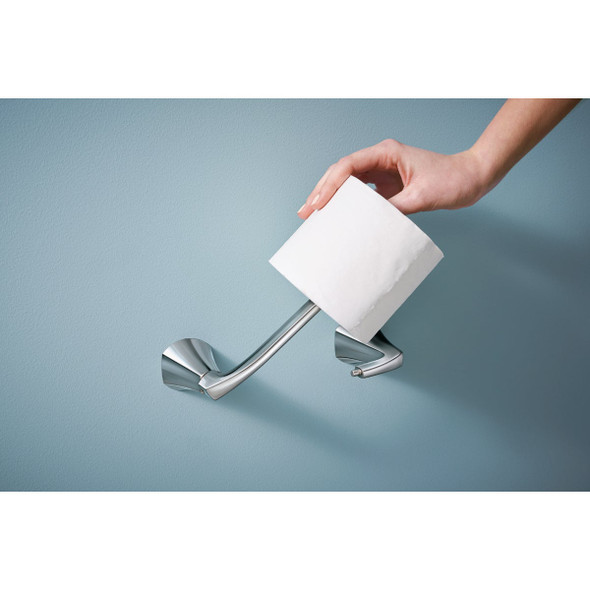 Moen Lindor Wall Mount Pivoting Toilet Paper Holder, Chrome MY8708CH 447357