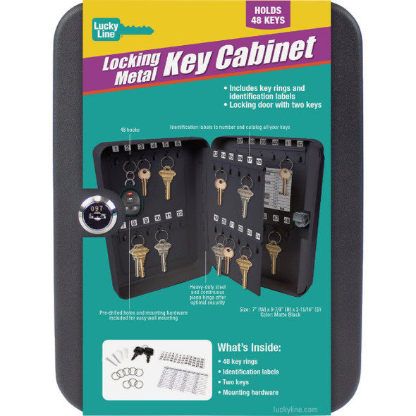 Lucky Line Metal Cabinet Key Hider (48-Hook) 61900 572823