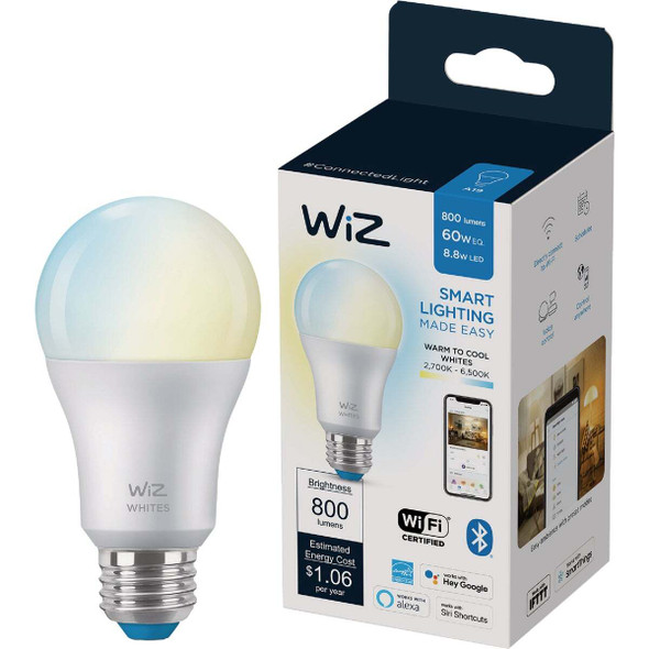 Wiz 60W Equivalent Smart A19 LED Light Bulb 604264