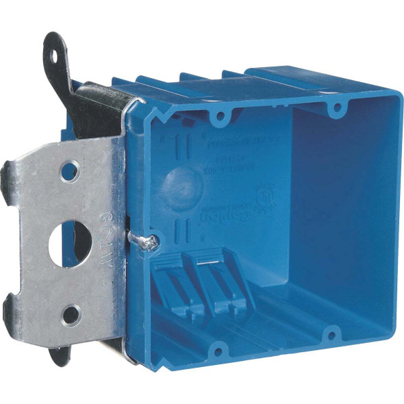 Carlon 2-Gang PVC New Work Adjustable Wall Box, 34 Cu. In. B234ADJ