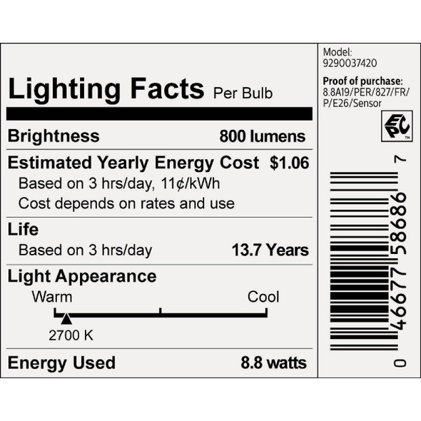 Philips 60W Equivalent Soft White A19 Medium LED Motion & Daylight Sensor Light Bulb Philips 60W Equivalent Soft White A19 Medium LED Motion & Daylight Sensor Light Bulb