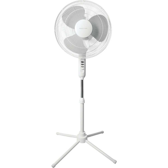 Denali Aire 16 In. 3-Speed White Oscillating Pedestal Fan 1DAFP16E