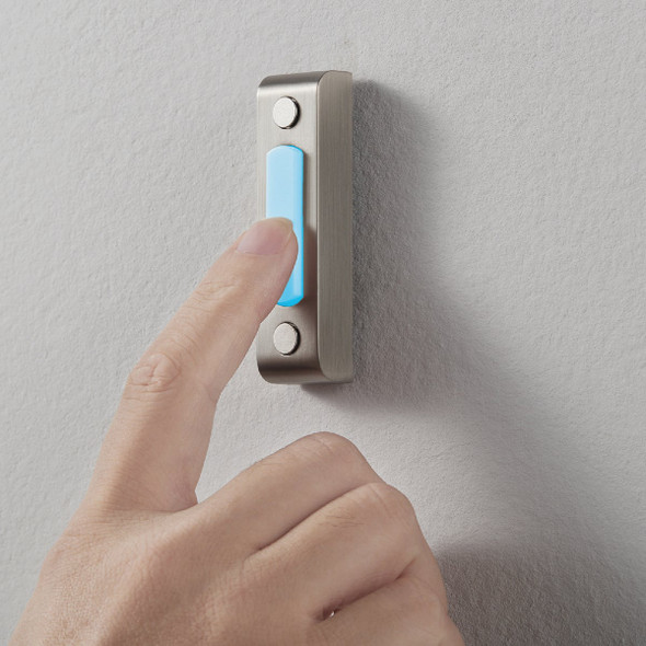 Heath Zenith Satin Nickel Metal Lighted Doorbell Button