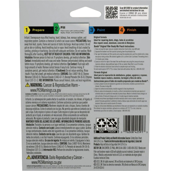 Bondo 2 Oz. Ready Mix Original Filler OR-2PK-ES 572013