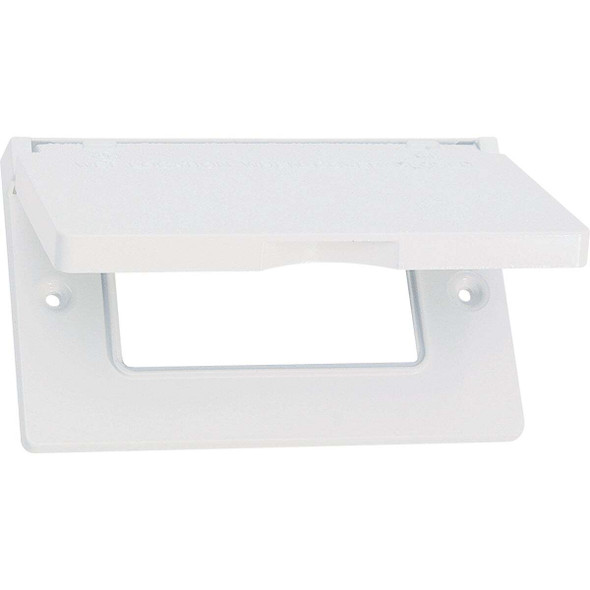 Southwire Single Gang Horizontal White Weatherproof GFCI Cover WCH1GFIW-UPC